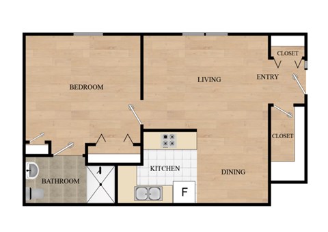 a floor plan of a living room with a kitchen and a dining room